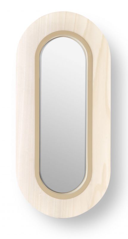 Lens LED Wandleuchte oval Metallring in elfenbeinweiß LZF Lamps